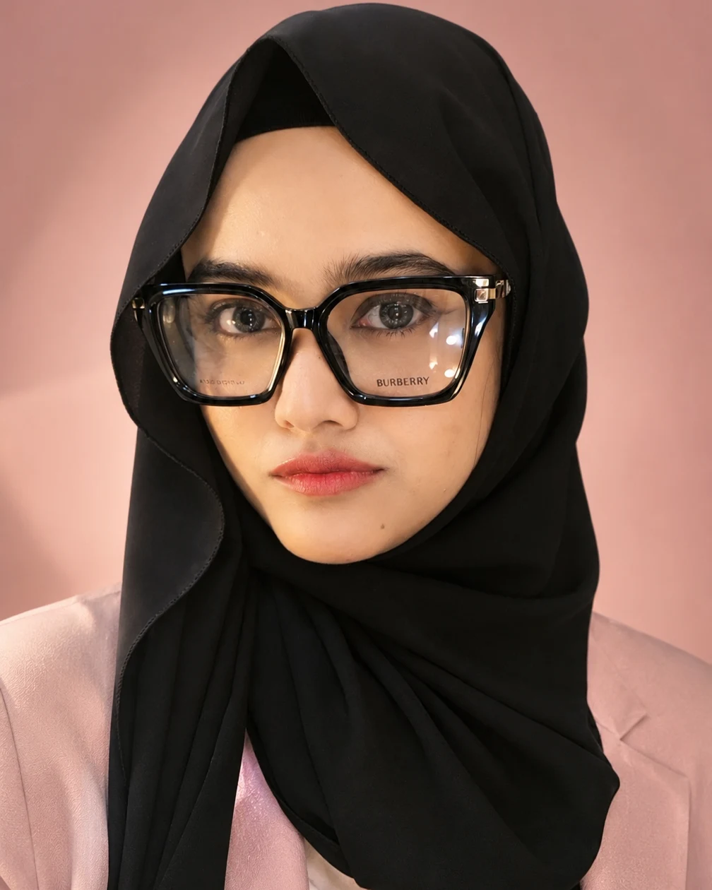 Customer wearing EterNeeds eyeglasses