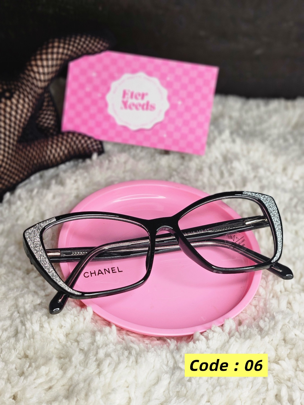 Cateye glitter frame
