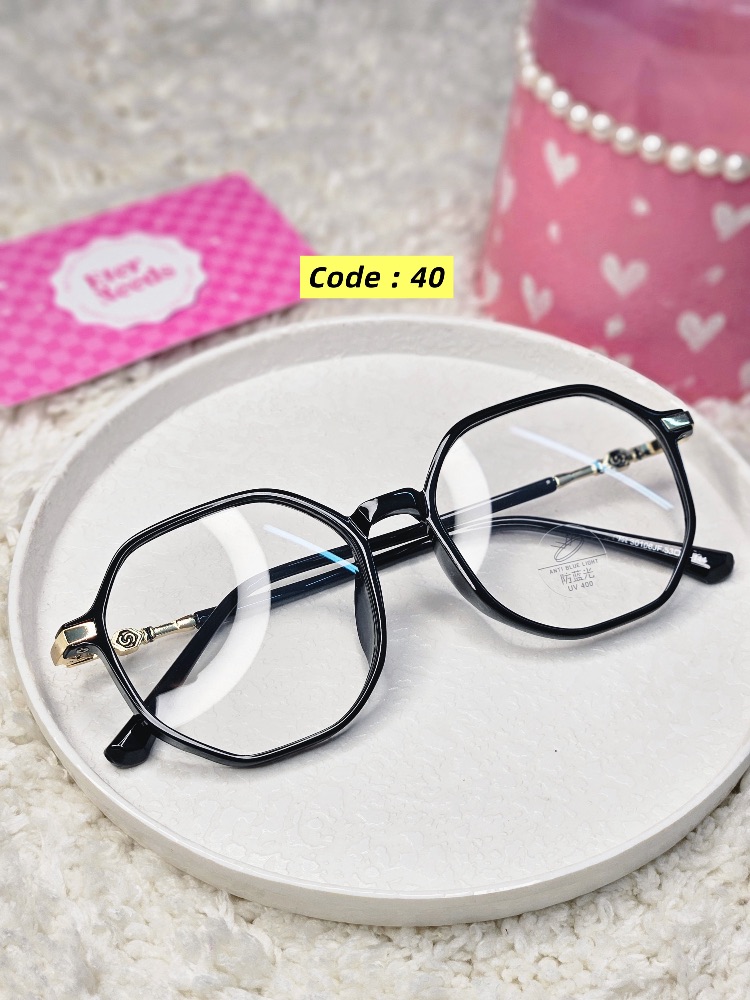 Soft square Charm Glasses — Black