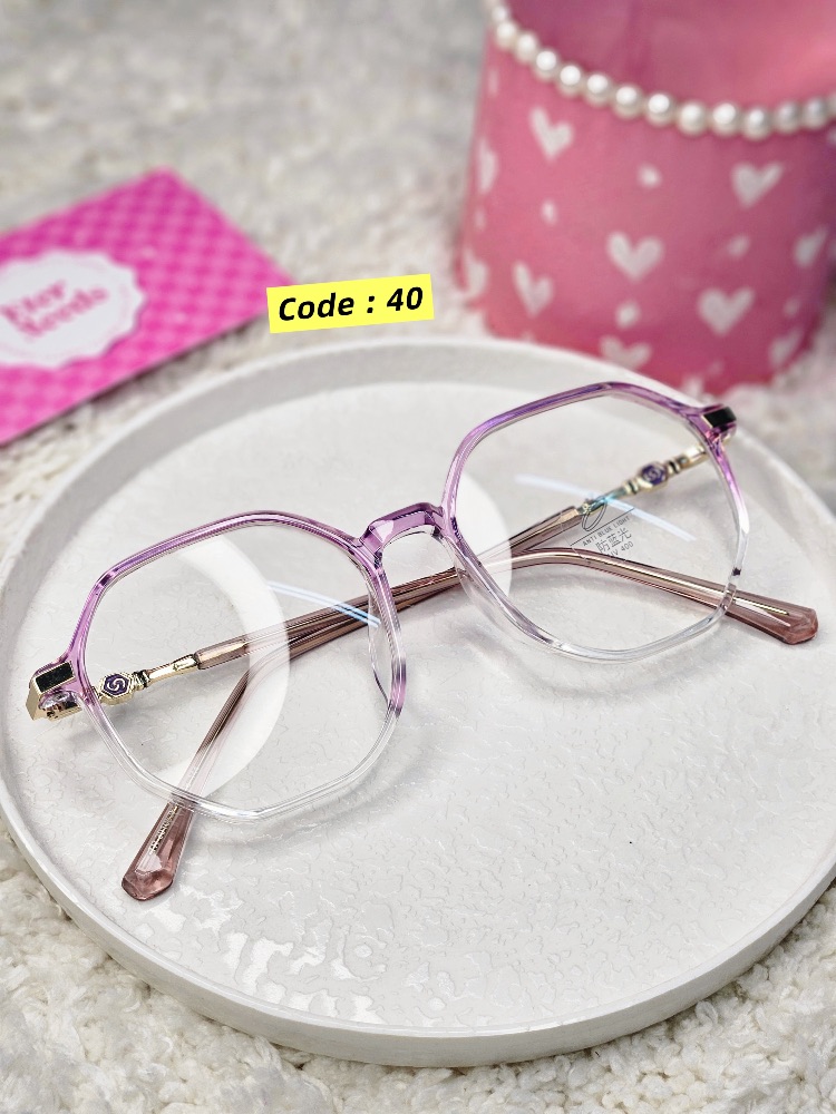 Soft square Charm Glasses — Purple