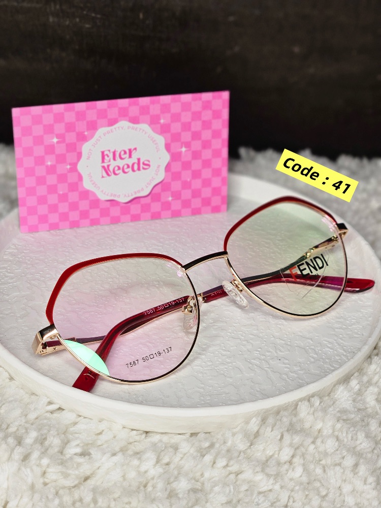 Geo-Oval frame — Red