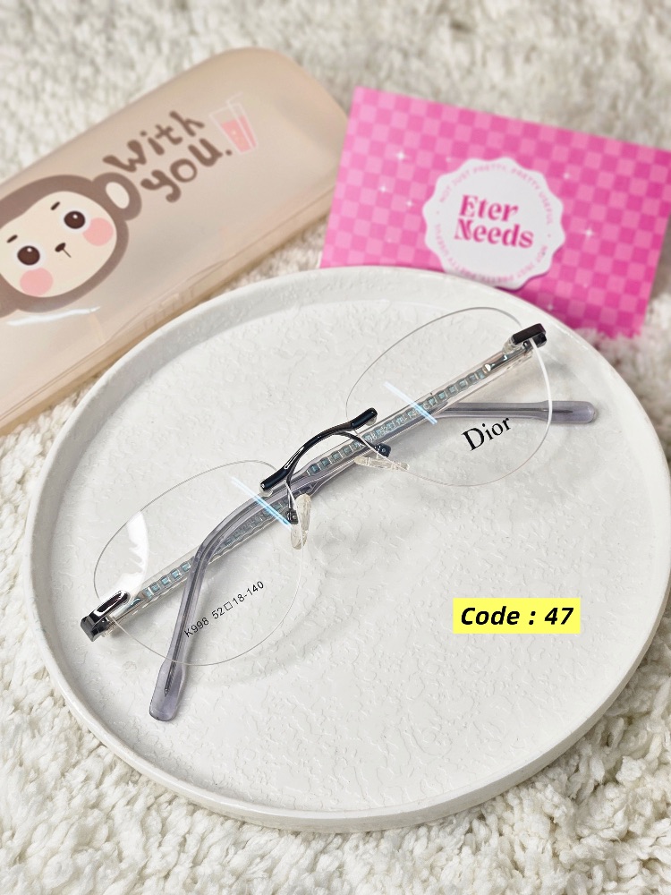 Rounded rimless frame