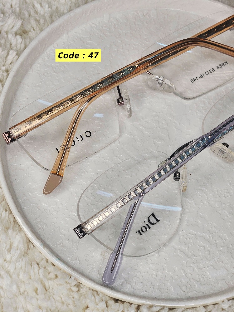Rounded rimless frame — Transparent