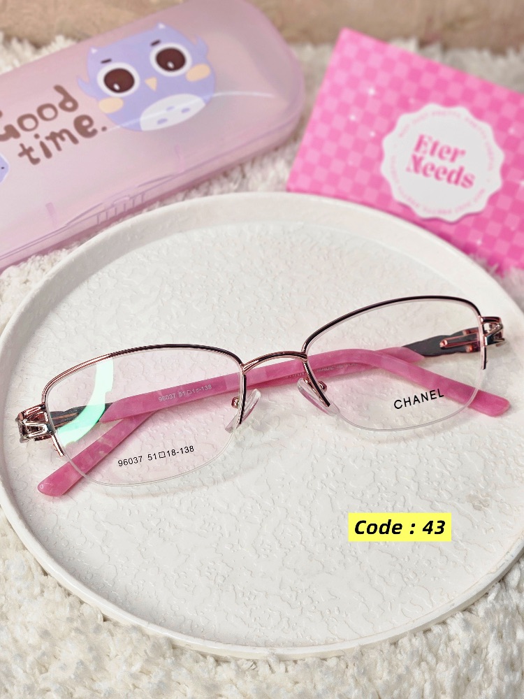 Y2k half-rimless frame