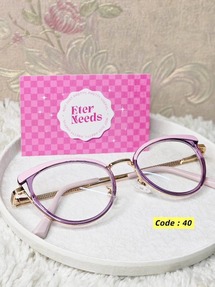 Half- round classic glasses — Purple